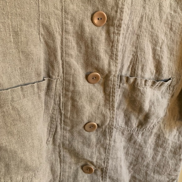 Khaki/tan colored Flax jacket - Picture 3 of 6